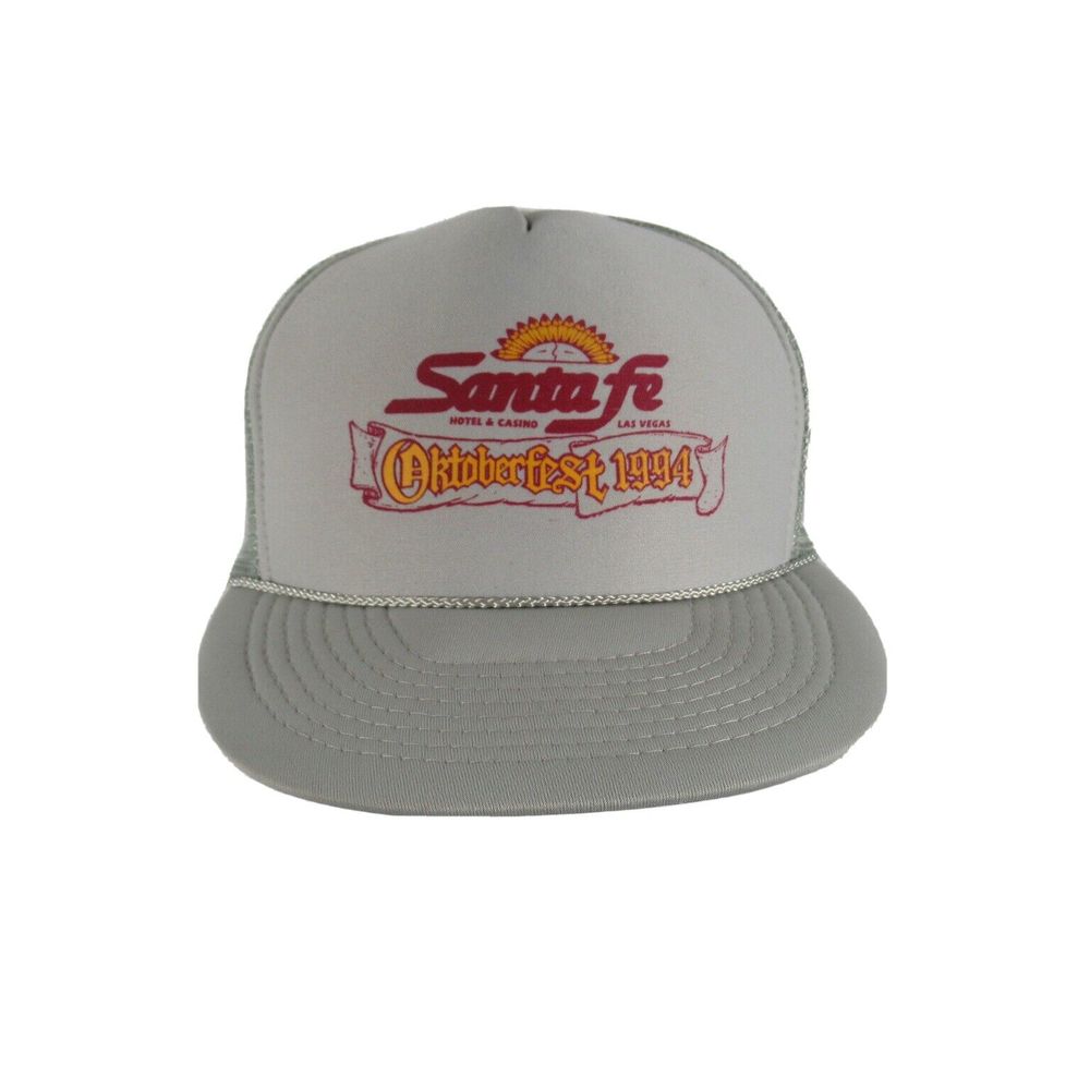 Santa Fe Hotel & Casino Las Vegas Oktoberfest 1994 Trucker Hat Mesh Gray